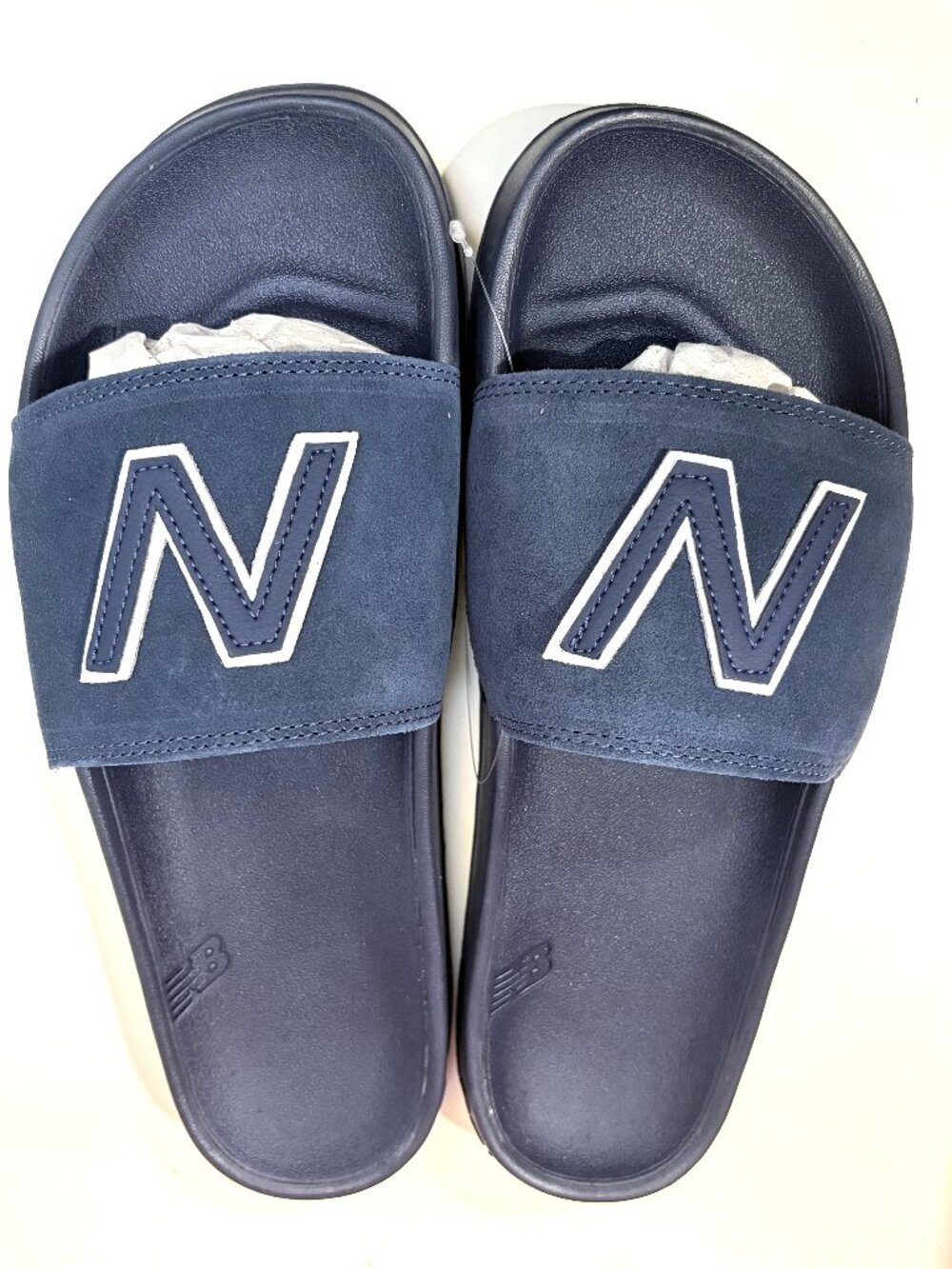 NWT New Balance Men’s 200 Navy/White Slide Sandals Size 12